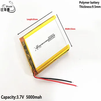 Dobro Qulity Litrski energijo baterijo 3,7 V,5000mAH 955565 Polimer litij-ionska / Litij-ionska baterija za tablični računalnik BANKE,GPS,mp3,mp4