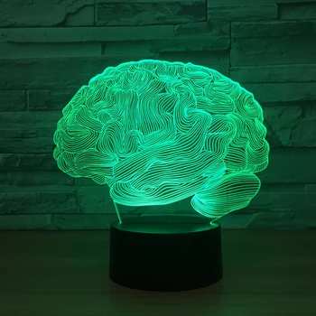 Eksplozije modele možganov obliko 3DLED pisane noč svetlobe kreativna darila, elektronske izdelke USB suha baterija z dvojno rabo