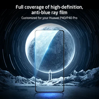 ESR Kaljeno Steklo za leto 2020 Huawei P40/P40 Pro P30/Čast V30 Pro/Nova 6 Eksplozije Dokaz Film Anti Blue-Ray Full Screen Protector