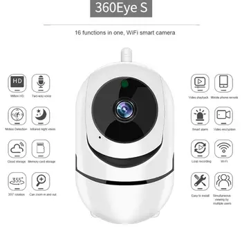 EU/ZDA/velika britanija/AU Plug Auto Track 1080P Full HD IP Kamera za Nadzor Security Monitor WiFi Brezžični Mini CCTV Kamere Zaprtih 360 Oči