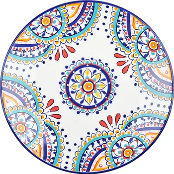 Evropski slog underglaze keramične posode bohemian gospodinjski večerja ploščo zahodni hrane ploščo sladico zrezek ploščati