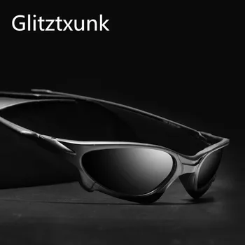 Glitztxunk Šport Polarizirana sončna Očala Moške blagovne Znamke Design Retro sončna očala Moški Vožnje Črna Očala Očala UV400 Oculos