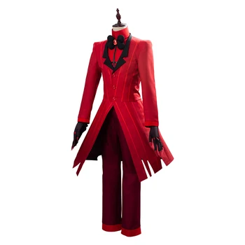 Hazbin Cosplay Hotel Alastor Rdeče Enotno Obleko Radio Demon Halloween Carnival Božični Kostumi