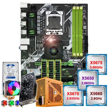 HUANANZHI X58 deluxe motherboard CPU Xeon X5650 X5680 X5675 hladilnik RAM 48 G(3*16 G) REG ECC video kartice GTX1050TI 1TB HDD 500W PSU