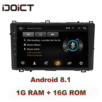IDOICT Android 8.1 Avto DVD Predvajalnik, GPS Navigacija Multimedia Za Toyota Corolla Auris Radio-2017 avtomobilski stereo sistem