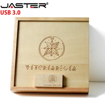 JASTER USB 3.0, (prosto po meri logo ) lesena kitara+box usb flash disk pendrive 4gb 8gb 16gb 32gb Fotografija darilo po meri