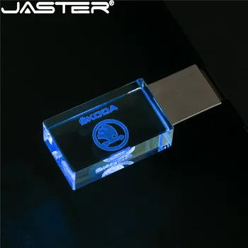 JASTER USB flash drive usb2.0 skoda kristalno kovinski pendrive 4GB 8GB 16GB 32GB 64GB 128GB palec pogon memory stick u disk