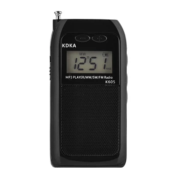 K605 Mini Žepni Radio Fm Am Sw Mw Digital Iskanje Radijski Sprejemnik, Predvajalnik Glasbe Mp3, Srednje Val / Kratki Val / Fm Stereo Radio