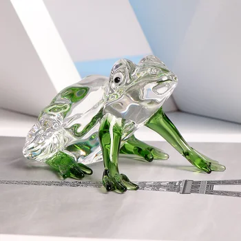 K9 Kristalno Žaba Figur Miniaturni Ročno Kristalno Obrti Darilo Za Rojstni Dan Ornament Obtežilnik Za Papir Dom Dekoracija Dodatna Oprema Igrače