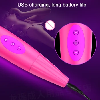Kabel USB Ženske Masturbator USB Polnilne Masaža Palico G Spot Vibrator Spogleduje Igrače, Vibratorji Masaža Palico Seks Igrače
