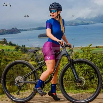 Kafitt Modra Vijolična Pari poklicna Oblačila kolesarska Triatlon obleko Kolo Oblačila Skinsuit določa Maillot Ropa Ciclismo poletje