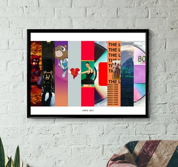 Kanye West - Album Pop Glasbe zajema Glasbo Star Plakat Platno Natisne Wall Art Za Dnevni Sobi Doma Dekor