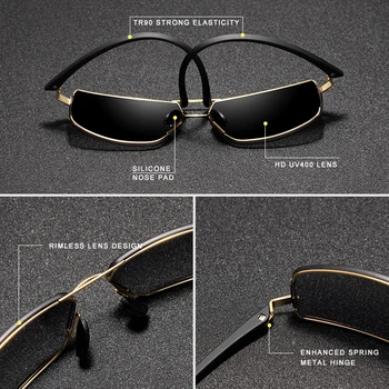 KINGSEVEN blagovno Znamko Design sončna Očala Moških Vožnje Kvadratni Okvir sončna Očala Moški Klasični Unisex Očala Očala Gafas
