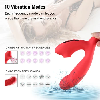 Klitorisa Sesanju G Spot Vibrator, Vibrator 10 Načini Klitoris Bedak USB Charge Klitoris Stimulator Spolnih Igrač za Ženske Močan Vibratorji