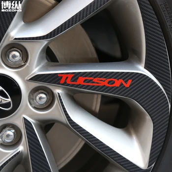 Kolo ogljikovih vlaken zaščita odporen na praske dekorativni avto nalepke Za Hyundai Tucson 2016 2017 2018 Avto-styling
