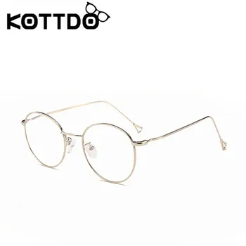 KOTTDO Nova očala moških kovinskih očal okvir ženske očala krog okvir za moške Recept očala očala oculos