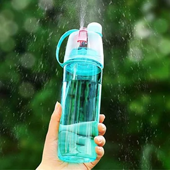 Kul Ustvarjalne Spray Steklenico Vode Prenosni Šport grelnik vode Šport, Pitje in Nejasnost Hladilni Spray Steklenico Vode 600ml SH24