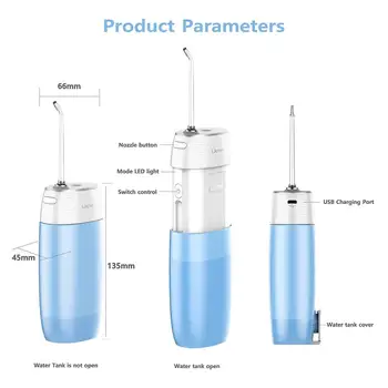 Lachen Mini Ustni Irrigator USB Polnilne Vode Flosser Prenosni Zobni vodnim Nepremočljiva Zob Čistilo Potovanja Vode Pick