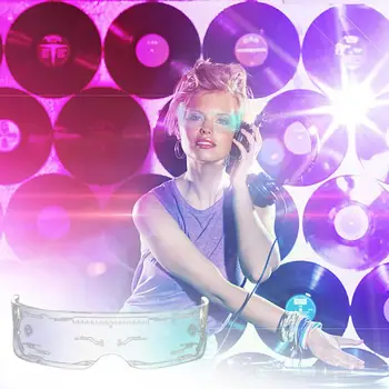 LED Očala Neon Party Svetlobna LED Očala sveti Očala Rave Kostum Stranka Dekor DJ sončna Očala Halloween Dekoracijo