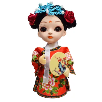 Lep Edinstveno Kitajske Tradicionalne Lutke Ročno Izdelanih Svilenih Peking Lutke Obrti Kitajske Svile V Tujini Tuje Darilo Kostum Lutka Igrače