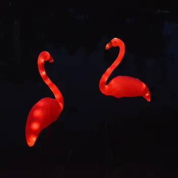 Lep Roza Živali LED Sončne Flamingo Delež Svetlobe, Solar Powered Lučka na Prostem Pot Travnik Dvorišče Lučka za Dekoracijo