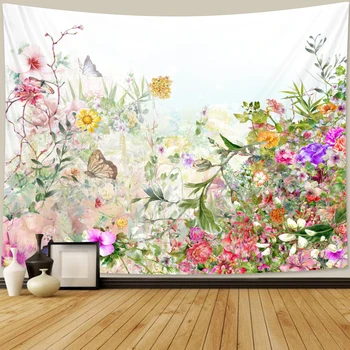 Lepa rastlina cvet, tapiserija, spalnica tapiserija, Bohemian doma dekor Hipi psihedelični scene vzmetnice Mandala kavč odejo
