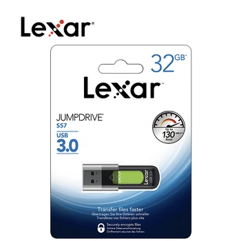LEXAR USB Flash Drive S57 Pen Drive Pendriv 128GB 256GB 32GB 64 G USB 3.0, Flash Drive, Pomnilniško kartico memory stick USB disk za RAČUNALNIKE MAC