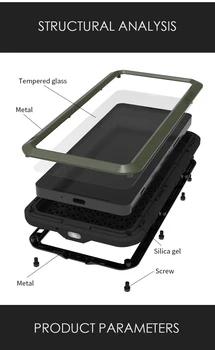 Ljubezen Mei Za Sony Xperia 1 II 10 II 5 II Kovin, Aluminija Oklep Shockproof Težka Primeru zaščitni Pokrov+Gorilla Glass