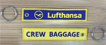 Lufthansa Prtljago Posadke Osebno Vezene obeskov 130x25mm 100 kozarcev veliko