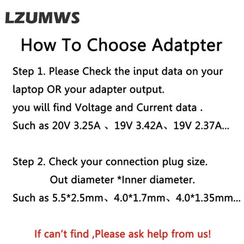 LZUMWS 19V 6.32 5.5*2,5 mm 120W Prenosni Adapter Notbook Napajanje Za toshiba ACER Asus N550 K53 N750 N500 N56V N53S G50 N55