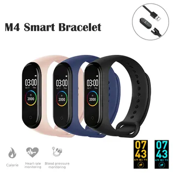 M4 Pametna Zapestnica Krvnega Tlaka, Srčnega Utripa, Fitnes Tracker M4 Pametna Zapestnica Bluetooth Wirstband Nepremočljiva Smartband