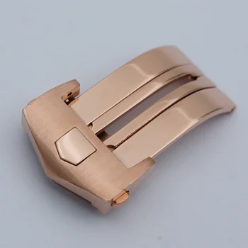 MAIKES Novo 18 mm 20 mm nerjavečega jekla Visoke Kakovosti Uvajanje Metulj Sponke Watch Usnje pasu Pasu Zaponka Za Watchbands