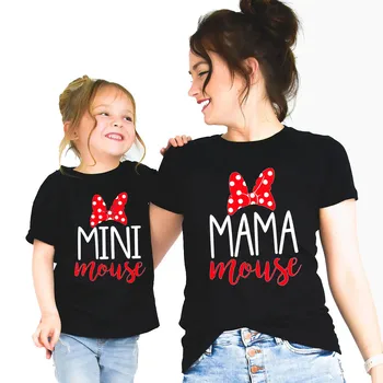 Mamica in Mi Princesa Modi majica Mati Hči Ujemanje Družino Obleke T-shirt Božič Motherday je Dan Darilo