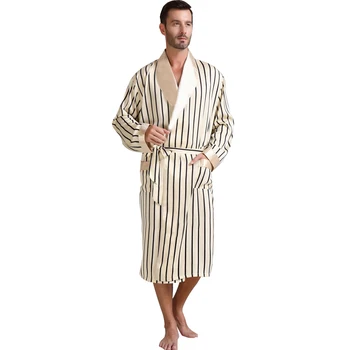 Mens Saten Svila Pižamo Pajama Pižame Sleepwear Haljo Oblačilih Nightgown Loungewear U. S. S M L XL 3XL 2XL Plus Striped_ Darila