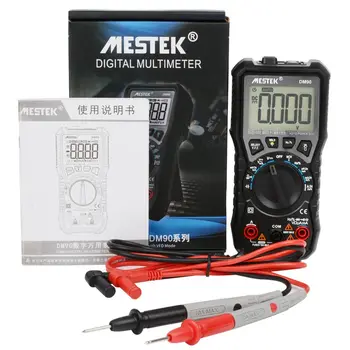 MESTEK DM90 Digitalni Multimeter 6000 Šteje multimetro digitalni poklicno LCD AC/DC za Merjenje Temperature Multimetro Tester