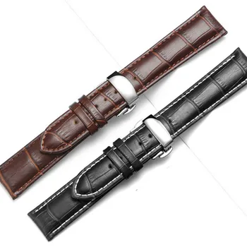 Metulj Sponke Usnje Watch Pas Usnjeni Trak 14 mm 16 mm 18 mm 19 mm 20 mm 21 mm 22 mm 24 mm Watch Pribor Watchband