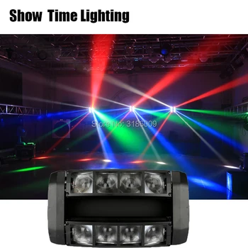Mini Disco LED dj RGBW Gibljive Glave Luči LED Pajek Žarek Razsvetljavo 8Pcs RGBW Spider Light Dobro za DJ nočni klub Stranka