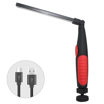Mini Močna Led Polnilna Svetilka USB Rep Magnet Linterna Led Svetilka COB Worklight Nepremočljiva Prenosna Lučka za Kampiranje