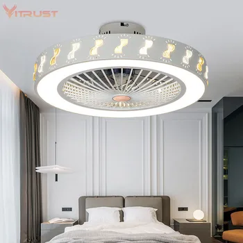 Moda minimalističen, stropni ventilator s svetilko v Zaprtih prostorih doma stropni ventilator z Svetloba, možnost zatemnitve spalnica fan lučka 110V/220V