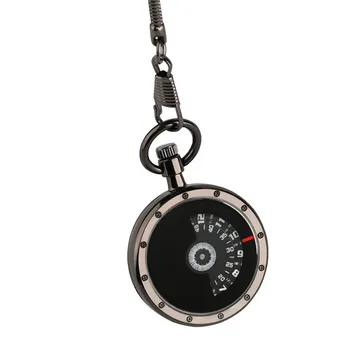 Moda Črnimi številkami Čas Preberite Quartz žepna ura S 30 cm Veriga Ne Zajema Oblikovanje Moške Ure, Ustvarjalne Ure Pribor