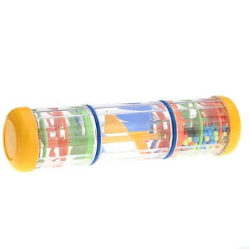 Montessori Raindrop Zvočne Igrače Glasbe Tolkala Instrument Plastičnih Mavrica peščena ura Rain maker Dež Držijo Otroci Izobraževalne Igrače