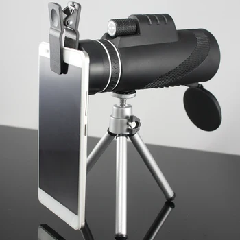 Močan 40X60 HD Oko Prenosni Daljnogled Daljnogled z Pametni telefon nosilec in Stojalo za Kampiranje Lll Night Vision Lov