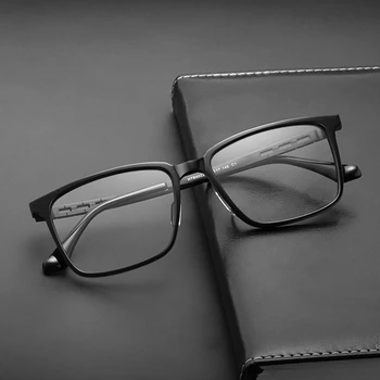 Moški Poslovnih Čistega Titana Očal Okvir Stanja Očal Okvir Kratkovidnost Očala Kvadratni Okvir Retro Preprosta Optična Očala HTB5022