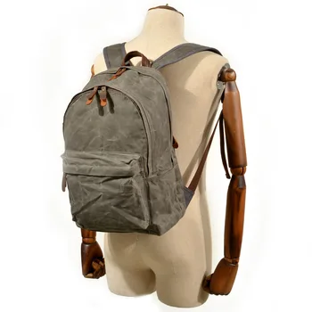 Muchuan krpo dame vosek platno vrečko retro prostem nahrbtnik velik nahrbtnik moški planinarjenje vrečko