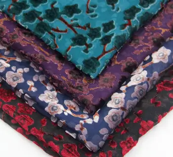 Nekosmičena, DIY Viskoznega Rajona cheongsam Tkanine Širine 115cm Cvet Poročno obleko, okrasni material tkanina