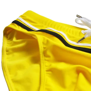 Nova bela rumena vrv moške kopalke nizek pas za plavanje hlačnic moški bikini gay kopalke, kopalke seksi plaža hlače dostopi 231