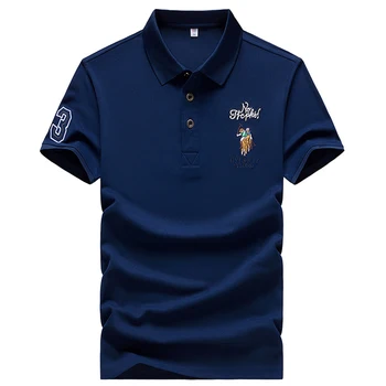 Nova Majica Polo Moški blagovne Znamke vezenje konj Kratka Sleeved Camisas Poletje Obleko srajce moške Jersey Golf Polos Par Hombre oblačila