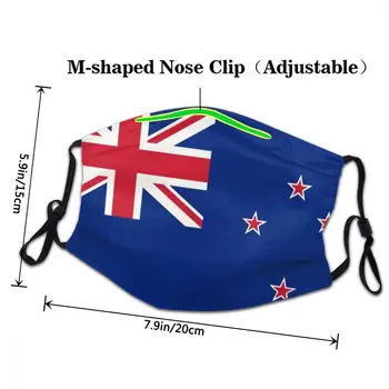 Nova Zelandija Zastavo Non-Enkratno Masko Moški Ženske Dustproof Zaščitni Pokrov Respirator Usta Žarilna