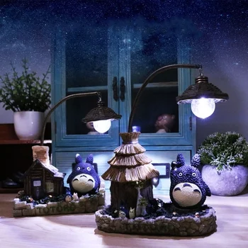 Nove Ustvarjalne Smolo Risanka Totoro Noč Svetlobe LED Postelji Nočne Luči za Prostor Postelji Doma Dekor Otroci Rojstni dan Božično Darilo