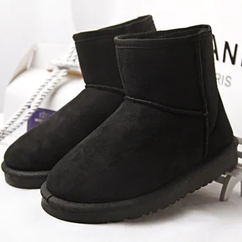 Novi zimski škornji ženske čevlji za Sneg Škornji avstralija dame čevlji Ženske škornji Usnja, krzna dež mini buty bot velika črna velikost